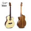 2022 Custom Engraved Flower Sound Hole Design Built-in EQ Pickup Electric Acoustic Guitar