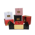 High-end Golden Splicing square Box Gift Box Two-piece Set Flower Packaging Box