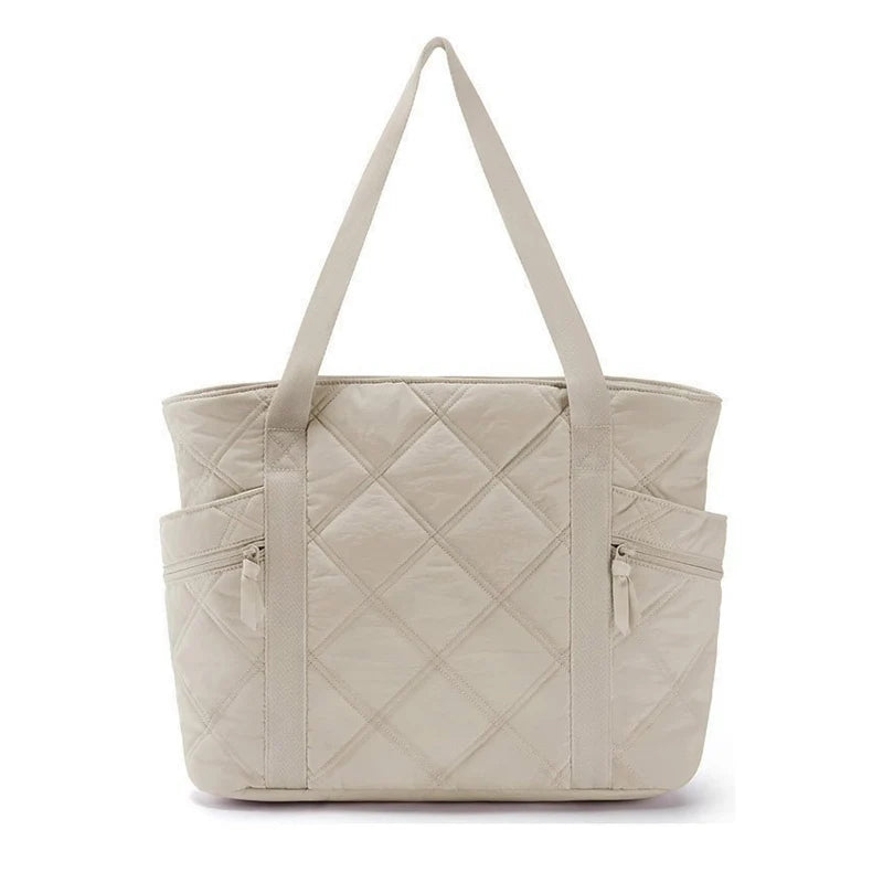 Soft Puffer Tote Bag Travel Essentials Shopping Shoulder Bag Quilted Nurse Carry Handbag