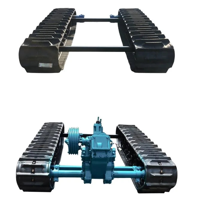 Aowei Crawler Undercarriage Rubber Track Drive Systems Chassis for Excavator Drilling Mining Screening Machine