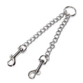 Multifunctional One Drag Two Hooks Traction Leash Stainless Steel Metal Dog Chain
