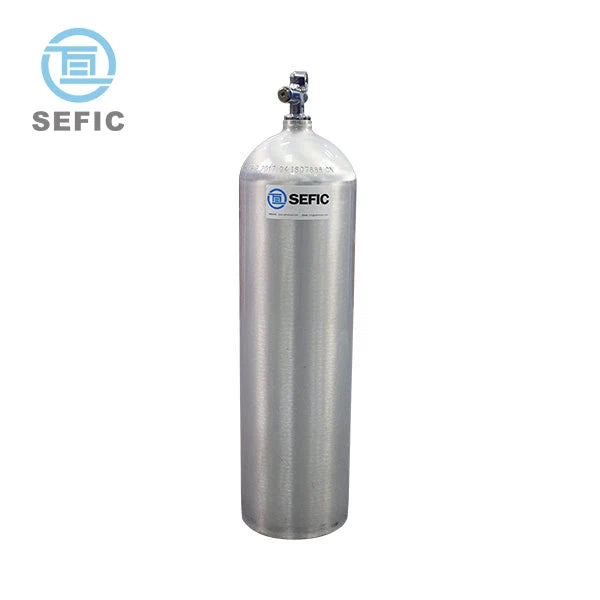 Portable 150Bar~200Bar High Pressure Aluminum Oxygen Tank 0.5~50L Aluminum Scuba Diving Cylinder