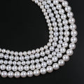 Natural White Freshwater Pearl Strands Round Shape for Jewelry Making