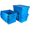 60L Heavy Duty Logistic Warehouse Storage Moving Distribution Recyclable Stackable Nestable Turnover Plastic Lidded Tote Box