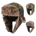Winter Camouflage Lei Feng Hat with Windproof Earflap Plush Warm Lining Common Fabric Household Use