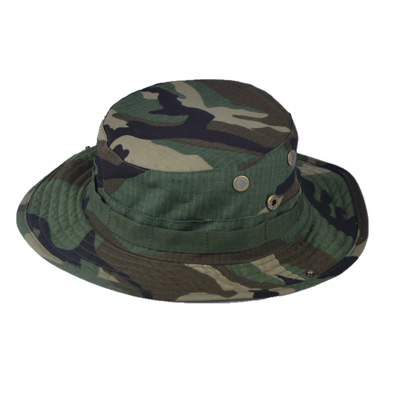 WoZhen Oem 100% Camouflage Jungle Cap Camp Hunting Vintage Boonie Hats
