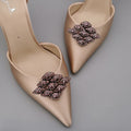 Sparkly Rhinestone Shoe Embellishments Brooch Shoe Clips Eyes Design Alloy Shoe Buckle With Diamonds