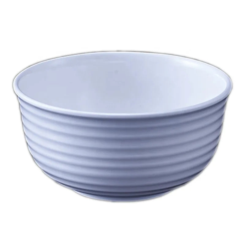 Manufacturing Restaurant Dinnerware Noodle Serving 7 Inch White Large Capacity Melamine Salad Bowl