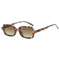 ADE WU KDD13115 Vintage Blue Lenses Square Sunglasses Retro Small Frame Rectangle Sunglasses Rivet Leopard Shades for Women Men