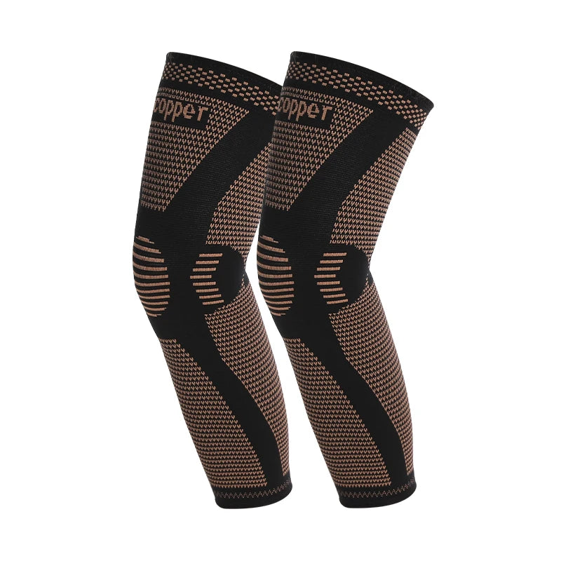 Meniscus Tear Pain Relief Compression Copper Knee Sleeve Brace Running Basketball Sport Full Leg Copper Infused Knee Support