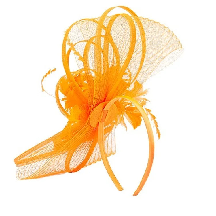 Vintage Women Bridal Bowknot Kentuchy Derby Gauze Fascinator Elegant Church Ascot Sinamay Hat Wedding Party Dress Fascinator Hat