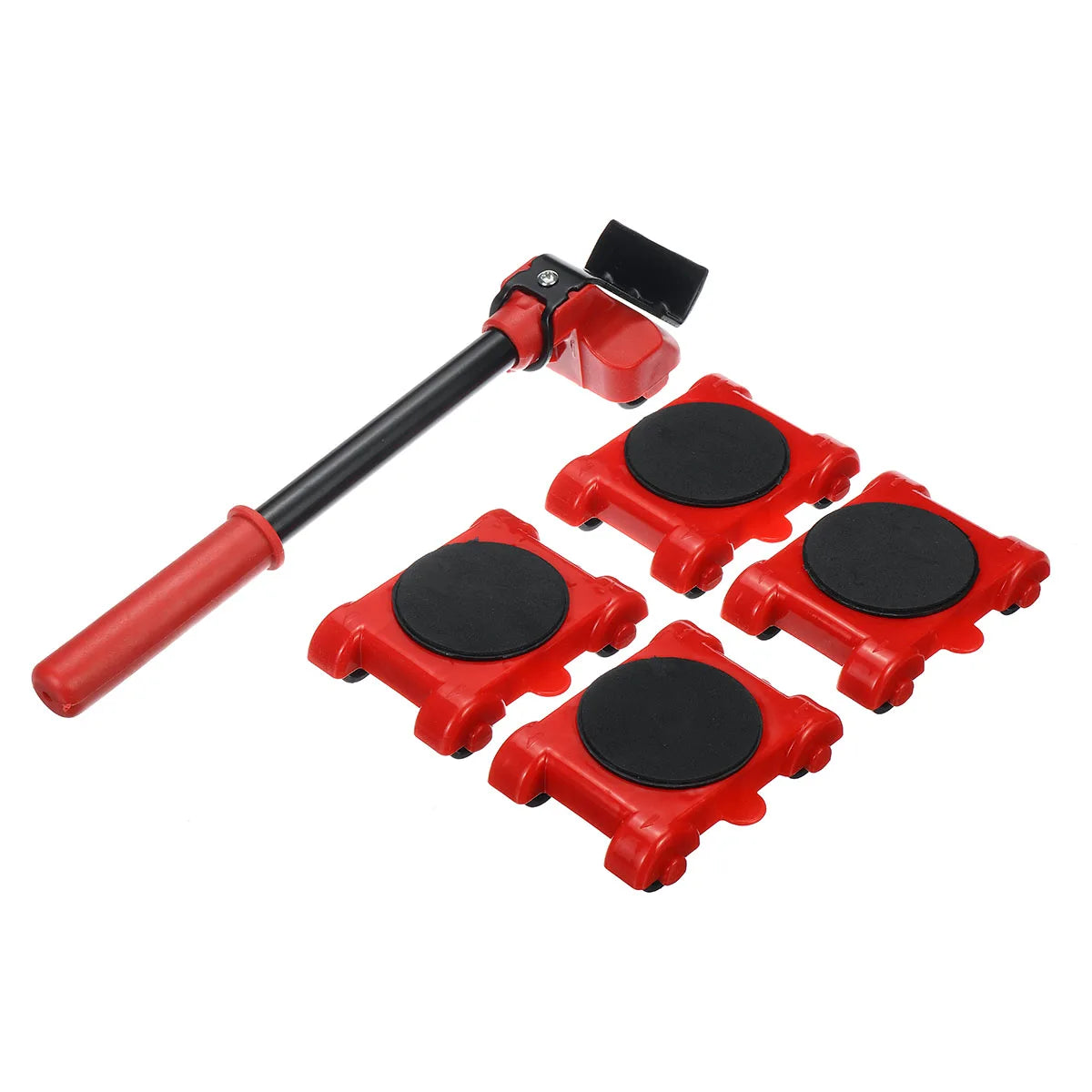 Furniture Moving Transport Tool Set 4 Mover Roller+1 Wheel Bar Heavy Duty Furniture Lifter Lifting Furniture Helper