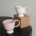 M Ceramic Retro Tall Mug Hand Pinched Irregular Middle Ancient Style Milk Tea Coffee Latte Cup Creative Kitchen Gift
