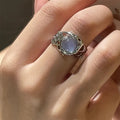 Fashion Geometrical Irregular Baroque Pearl Ring for Women Vintage Open Adjustable Finger Rings Party Jewelry