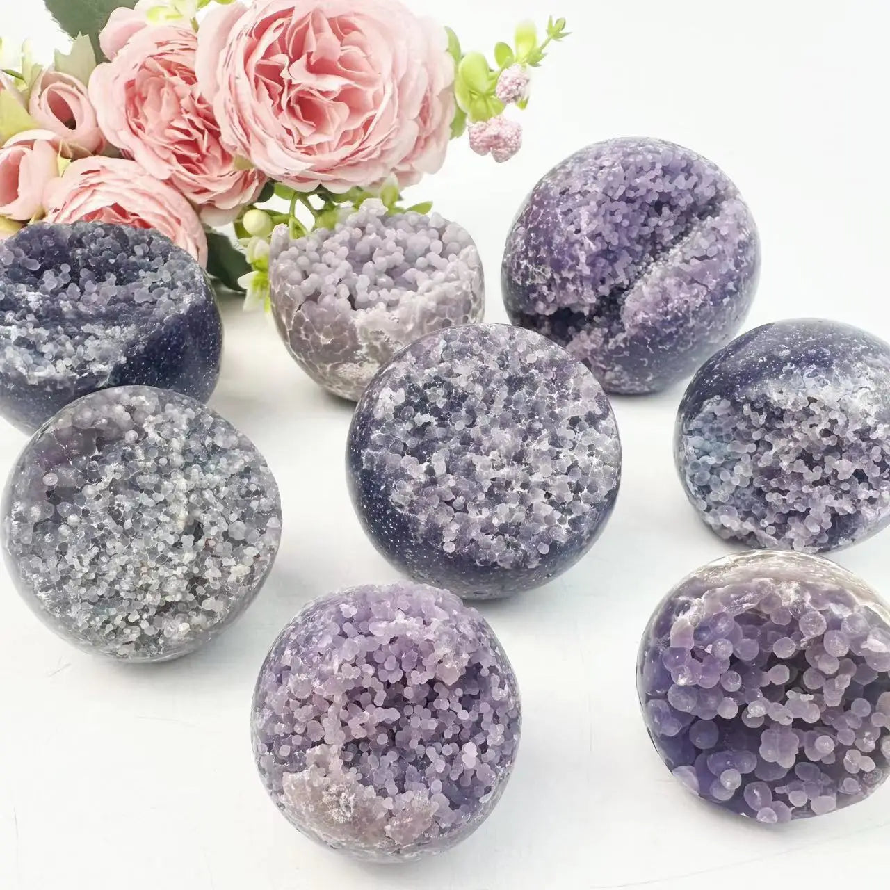 Wholesale Natural Spiritual Products Meditation Purple Grape Agate Sphere for Decoration