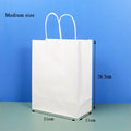 Custom Printed Eco-Friendly Art Paper Takeaway Bags with White Handle Biodegradable for Milk Tea Pizza Gift Shopping