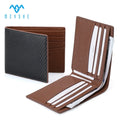 OEM Factory Custom Carbon Fiber and Full Grain Genuine Leather RFID Blocking Slim Men Wallet Card Holder