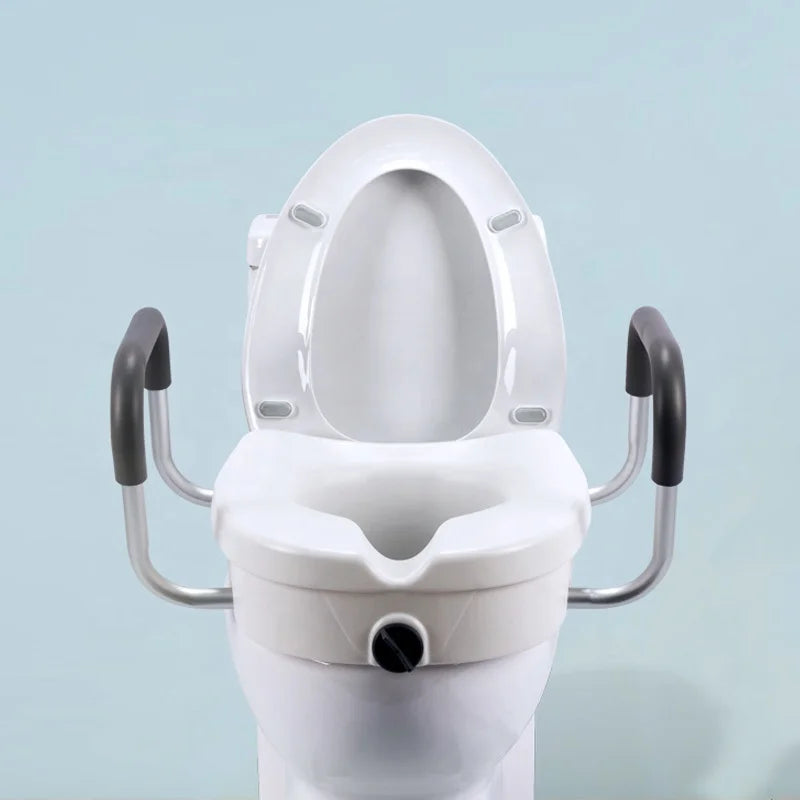 Potty Adult Elderly Disabled Aluminum Alloy Hospital Household Plastic Raised Toilet Seat with Arms Commode Chair Riser