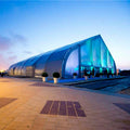 Custom Curve Shape Expo Outdoor Exhibition TFS Marquee Tent With Glass Door