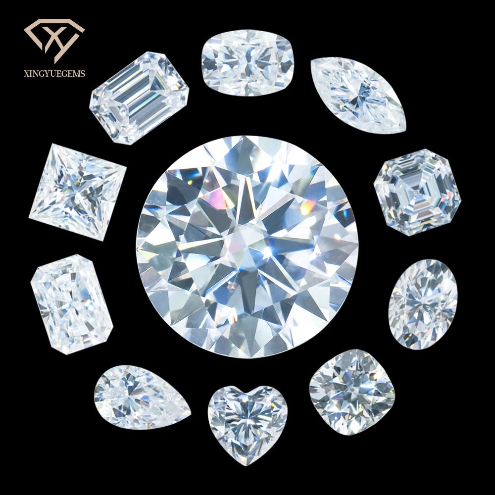 Wholesale 5MM 0.5carat GRA Cert DEF White  Round Shape  Brilliant but Synthetic Diamond Stone VVS Clarity Loose Moissanite