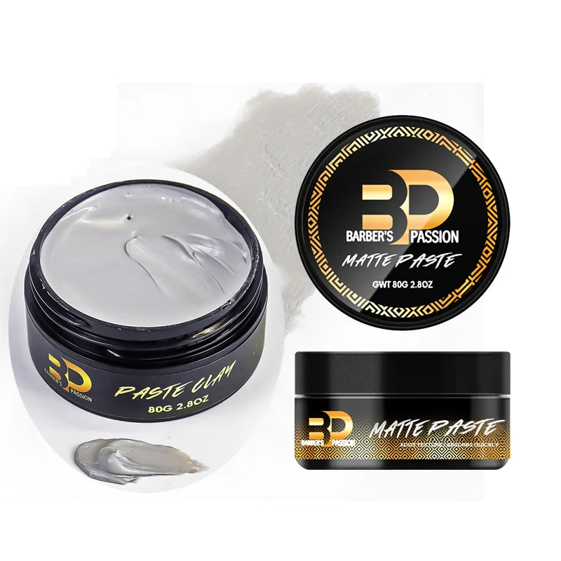 Custom Ingredient Barber Texture Paste Strong Hold Natural Hair Clay Products Private Label Custom