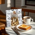 Custom Logo Printed Sealed Bakery Food Pouch Oil Resistant Bread Pastry Snack Packaging Kraft Paper Bag with View Window