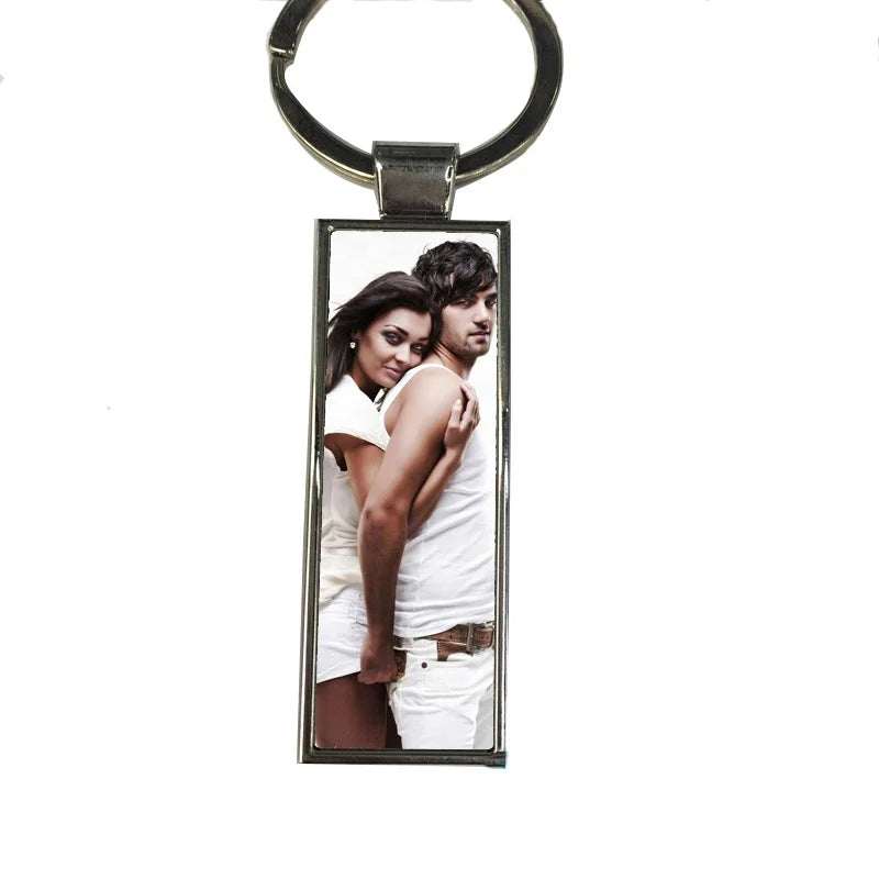 JSK-07 Fashionable High Quality New Custom Blank Sublimation Rectangle Metal Key Chain