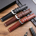 Plain Style 18mm 20mm 22mm Oil Waxed Leather Quick Release Buckle Watchband Wrist Band DW Italian Genuine Leather Watch Straps