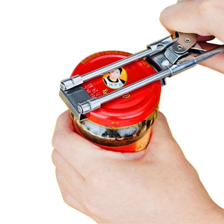 Stainless Steel Silver Multifunctional Corkscrew Polished Metal Can Jar Bottle Opener Kitchen Tool