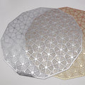 Wholesale High Quality PVC Leather Dining Table Placemats Elegant Hot Stamping Coasters for Home Christmas Wedding Occasions