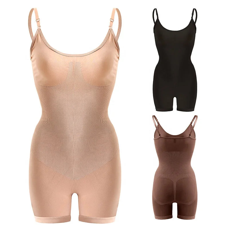 Women Open Crotch Bodysuit Full Body Shaper Sculpting Sling Bodysuit Women Tummy Control Shapewear
