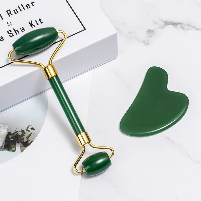Wholesale Jade Roller Guasha Set