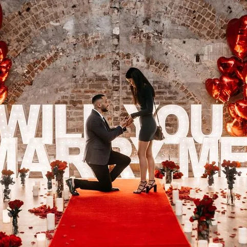 Marry Me Custom Wedding Decor Lights Marquee Letter 4Ft Led Big Numbers Giant Light up Letters Led Marquee Alphabet Love Letters MegaBDM