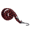 Wholesale 10mm Flat polyester Latex Rope With Hook Waterproof Bungee Cord for Bike Motorcycle Bags Shoes Garments