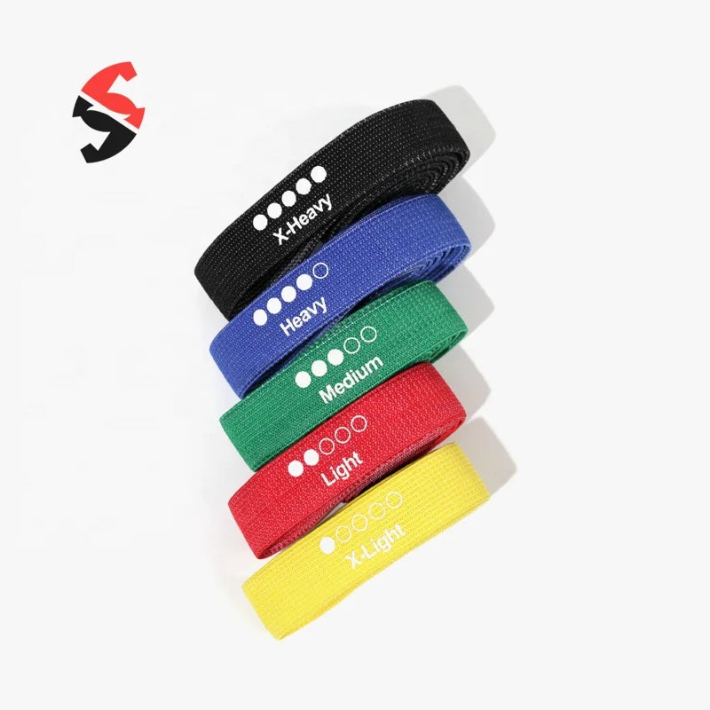 Fitness Gym Exercise Workout Pull up Assist Non Slip Fabric Long Resistance Bands Set