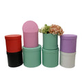 Wholesale Solid Color Round Three-piece Set Hugging Bucket Flowers Boxes Round Barrel Paper Box