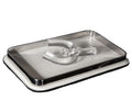 Hot Selling Custom Rectangle Serving Tray Handmade Metal Leather with Stainless Steel Frame for Home Decorative Serving Trays