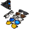 Wholesale Luxury Designer Multicolor Magnetic Lens Clip Sunglasses Blue Light Blocking PC Driving Glasses Light Weight UV400