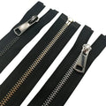 Factory Manufacture 5#double Slider black nickel Color Metal Track Pants Zipper for Jackets garment accessories trimming
