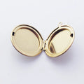 Gold Women DIY Jewelry Making Accessories Opening Photo Round Locket Shape Pendant Stainless Steel Charm for Necklace Bracelet