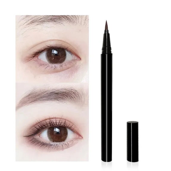 Matte Black Waterproof Liquid Eyeliner Thin Privatel Label Eye Liner Pen Colored Liquid Pencil for Shiny Eyebrows