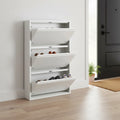 Modern 4-Layer Metal Shoe Rack Luxury Living Room Entryway Tipping Cabinet