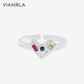 VIANRLA 925 Sterling Silver Zircon Jewelry Heart Shape Silver Ring Support Drop Shipping Daily Jewelry