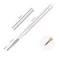 OEM Private Label Gel Nail Brush with Clear Acrylic Handle Art Brush with PET Nylon Hair by Nail Brush Manufacturer BW6-10
