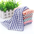 Soft Plaid Tea Towel Absorbent Kitchen Table Dishcloth Cotton Cleaning Table Napkins Kitchen Dishcloth Placemats Cloth