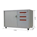 Storage Filing Cabinet Mobile Pedestal with Roller Shutter Door Office Furniture Equipment