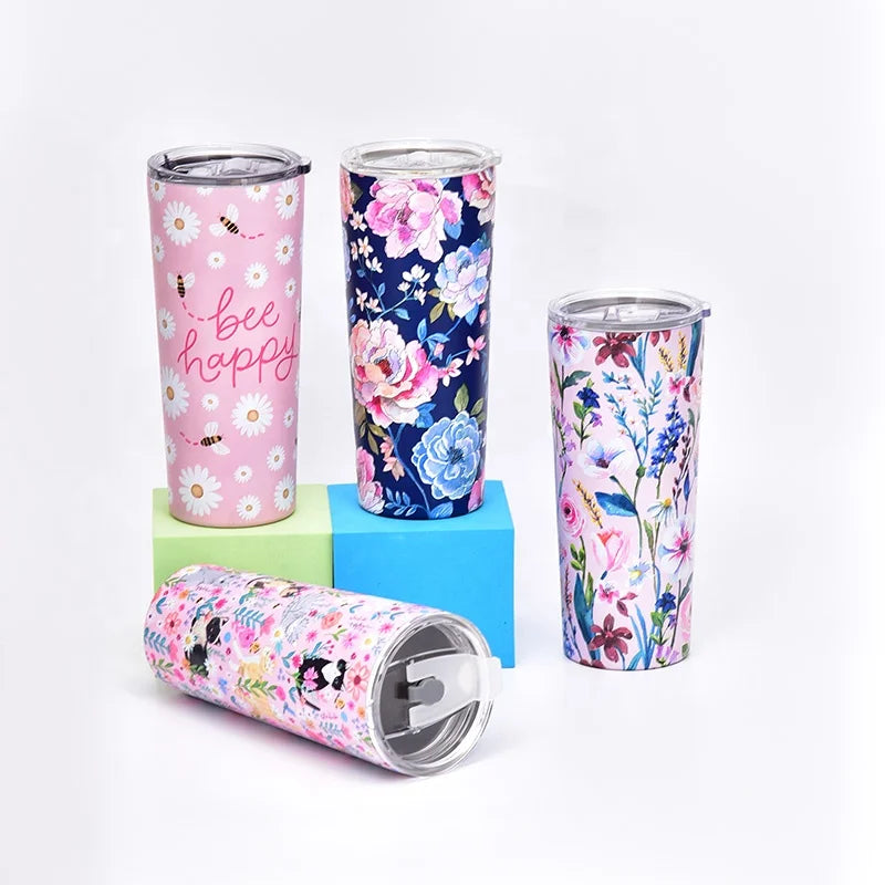 Custom 18/8 Stainless Steel Vacuum Insulated Cup Travel Coffee Mug 25oz Sport Tumbler with Lid