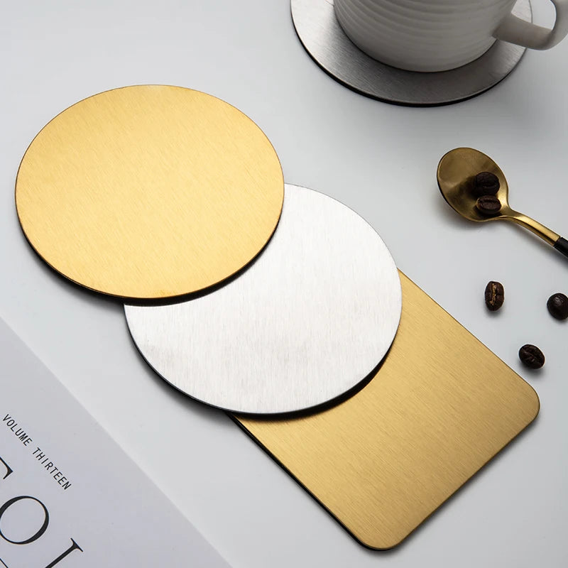 Coster Custom Stainless Steel Metal Coaster With Logo for Camping Features Bar Tool