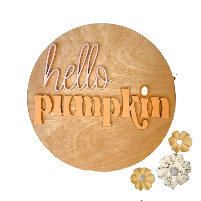 Custom 3D Fall Sign Harvest Sign for Thanksgiving Decor Table Decor
