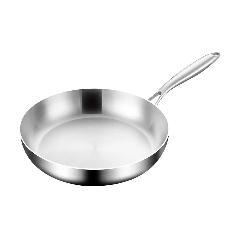 Tri-Ply Stainless Steel Frying PanSkilletInduction Cooking PanDishwasher and Oven SafeHeavy Duty and Detachable Handle.